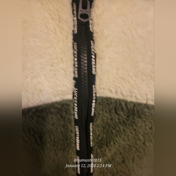 Lucky Brand Women's Faux Shearling Colorblock Jacket with Stand Collar #499 - Picture 7 of 10